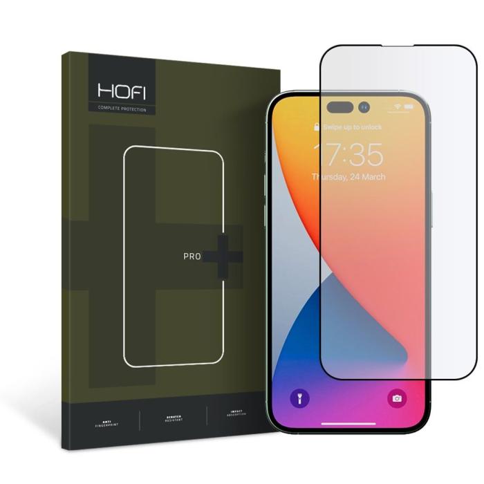 HOFI iPhone 14/13/13 Pro Skärmskydd Härdat Glas - Svart