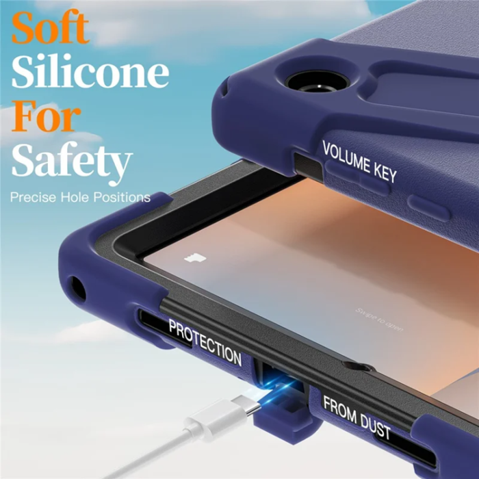 A-One Brand - Galaxy Tab A11 Plus Mobilskal Kickstand Silikon Axelrem