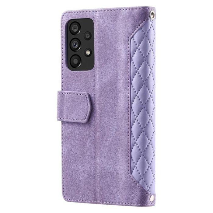 A-One Brand - Galaxy A33 5G Plånboksfodral Rhombus Grid - Lila