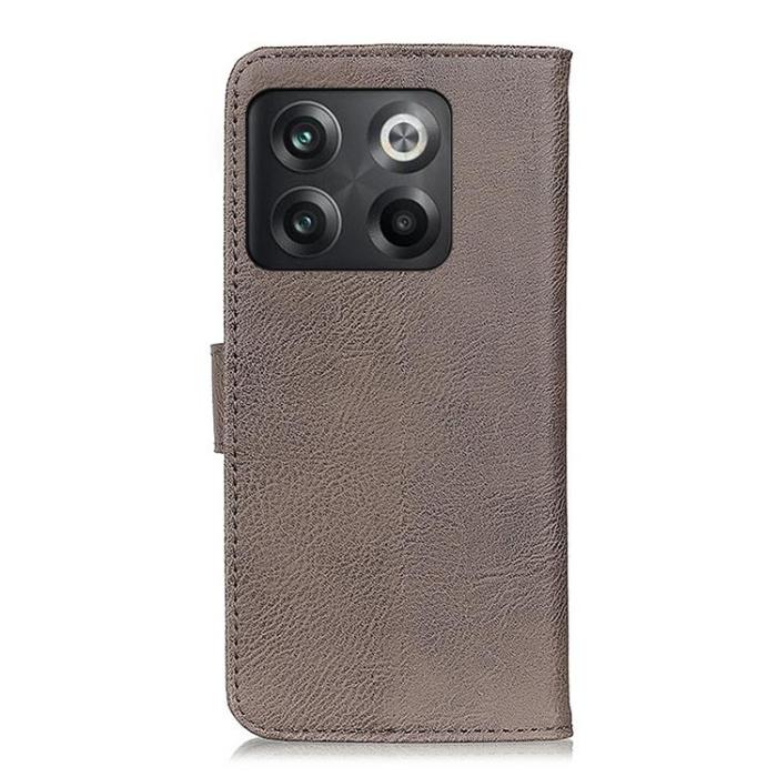 KHAZNEH - KHAZNEH OnePlus 10T 5G Plånboksfodral PU Läder - Grå