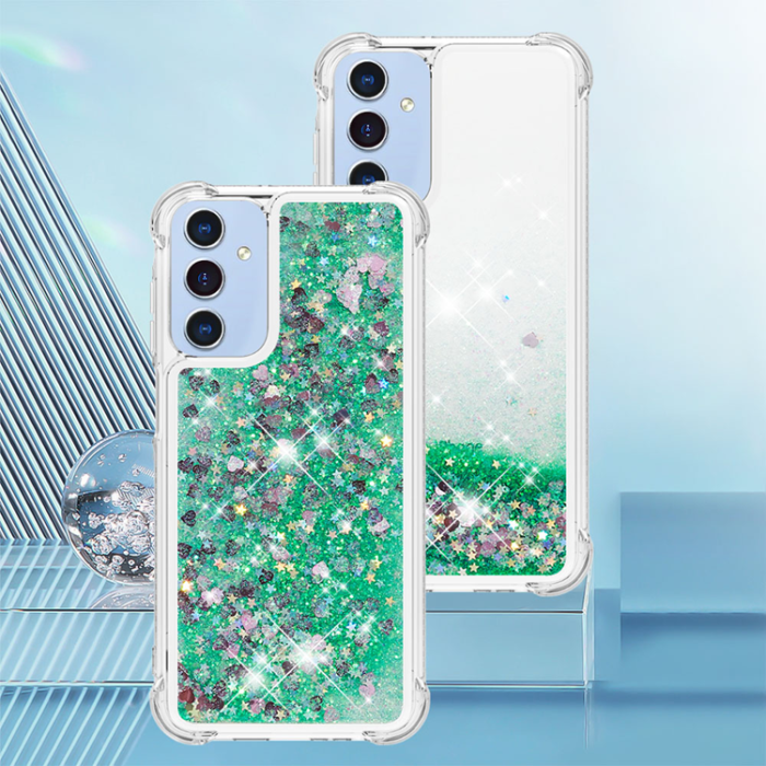 A-One Brand - Galaxy A17/A26 Mobilskal Glitter Quicksand TPU - Grön