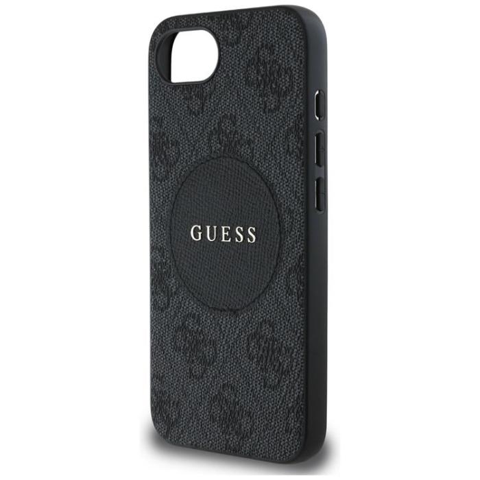 Guess - Guess iPhone 16e Mobilskal MagSafe 4G Circle Classic Logo - Svart