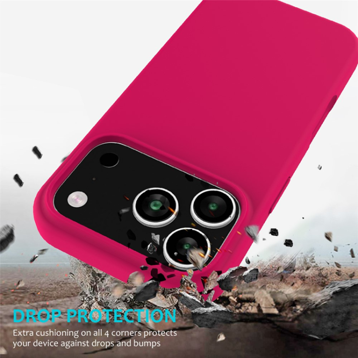 A-One Brand - iPhone 17 Pro Mobilskal Liquid Silikon - Ros