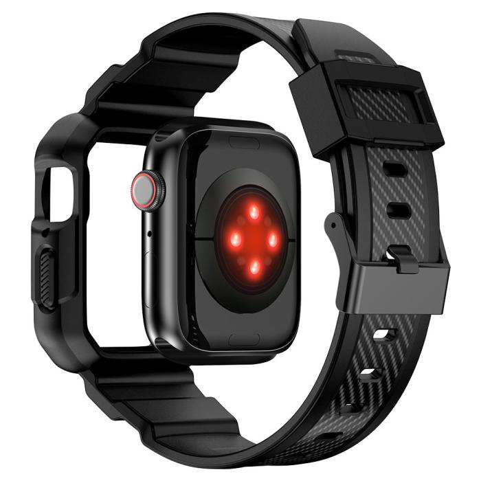 KINGXBAR - Kingxbar Apple Watch 4/5/6/7/8/SE (38/40/41mm) Skal CYF106 - Svart