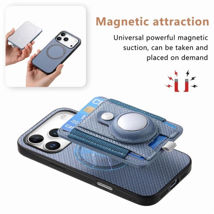 A-One Brand - iPhone 17 Pro Max Mobilskal Detachable korthållare - Blå