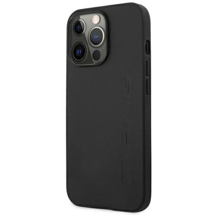Mercedes - AMG iPhone 14 Pro Max Skal Läder Hot Stamped - Svart