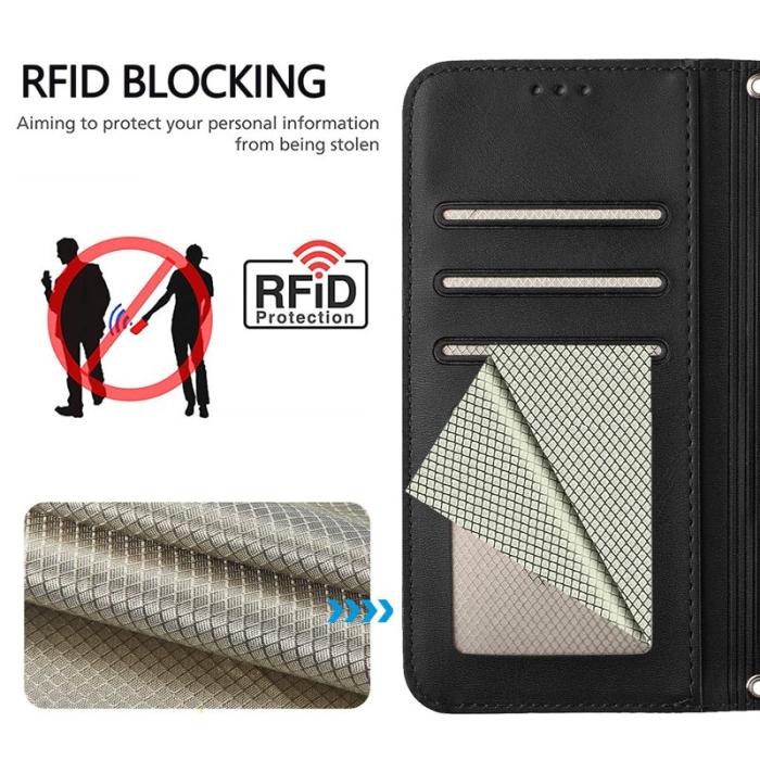 OEM - Samsung Galaxy A37 Plånboksfodral Konstläder RFID-Skydd - Svart