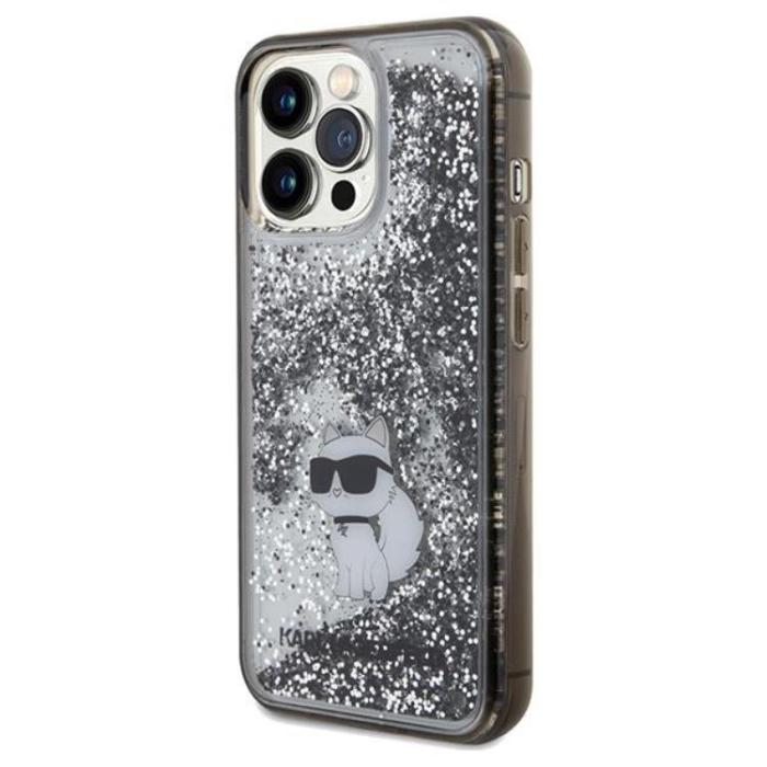KARL LAGERFELD - KARL LAGERFELD iPhone 13 Pro Max Mobilskal Liquid Glitter Choupette