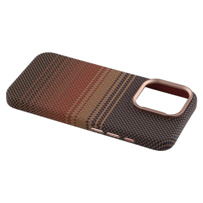 A-One Brand - iPhone 15 Pro Mobilskal Magsafe Kevlar Aramid Fiber - Guld