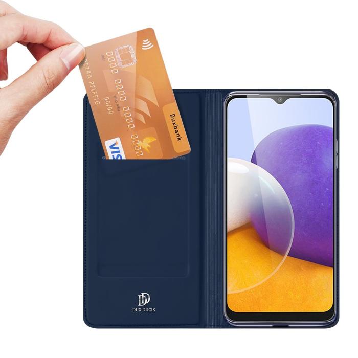 UTGATT1 - Dux Ducis Skin Series Plånboksfodral Samsung Galaxy A22 4G - Blå