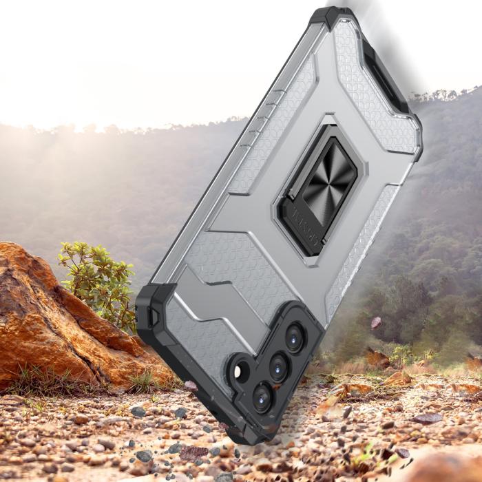 UTGATT1 - Galaxy S21 FE Skal Kickstand Tough Rugged - Blå