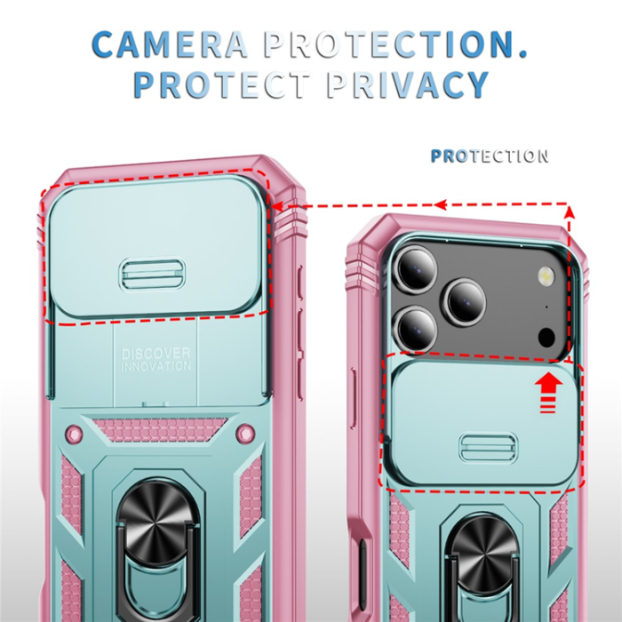 A-One Brand - iPhone 17 Pro Max Mobilskal Slide Camshield Kickstand