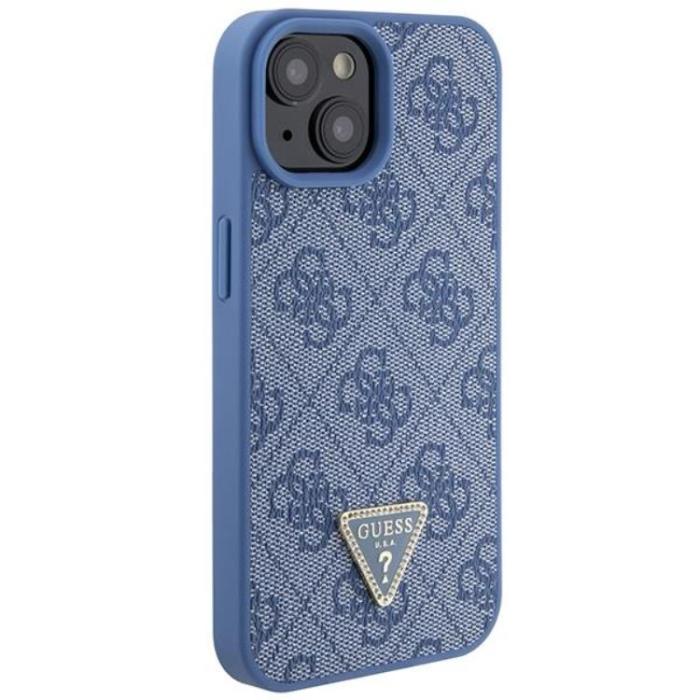 Guess - Guess iPhone 15 Mobilskal Triangle Strass - Blå