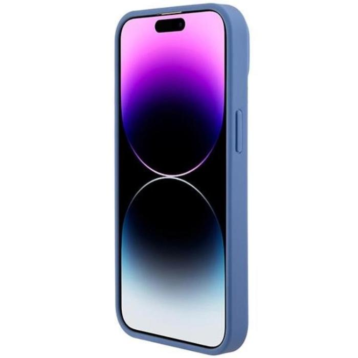 Guess - Guess iPhone 15 Mobilskal Triangle Strass - Blå