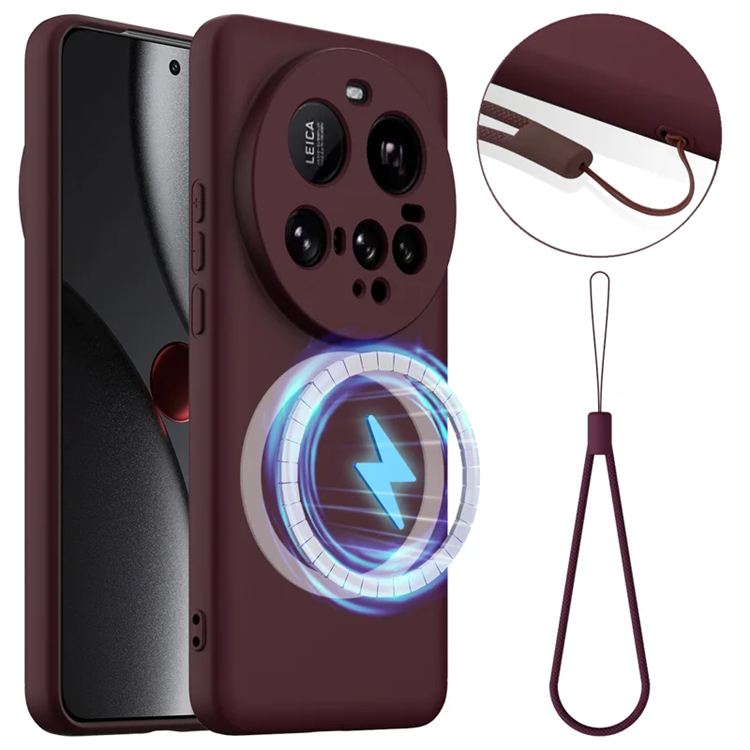 Xiaomi 15 Ultra Mobilskal MagSafe Liquid Silikon - Vinröd | 2353 | AlltMobil