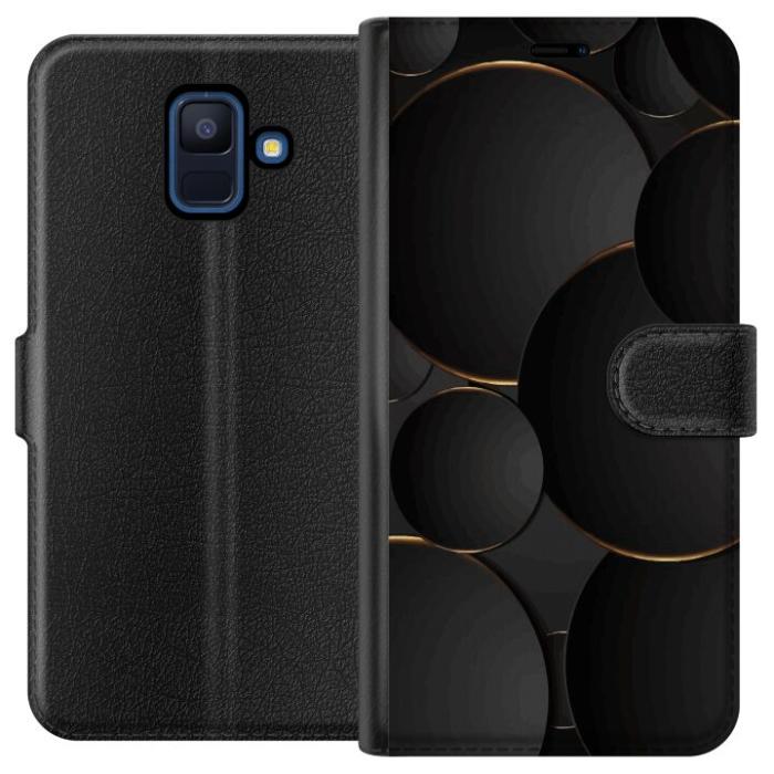 iSecrets - Plånboksfodral till Samsung Galaxy A6 (2018) med Lyxig Cirklar