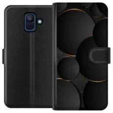 Gustaf - Pl&aring;nboksfodral till Samsung Galaxy A6 (2018) med Lyxig Cirklar