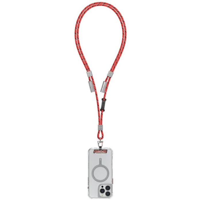 Skinarma - Skinarma 2in1 USB-C Till USB-C Kabel Lanyard Dyno Ve - Röd