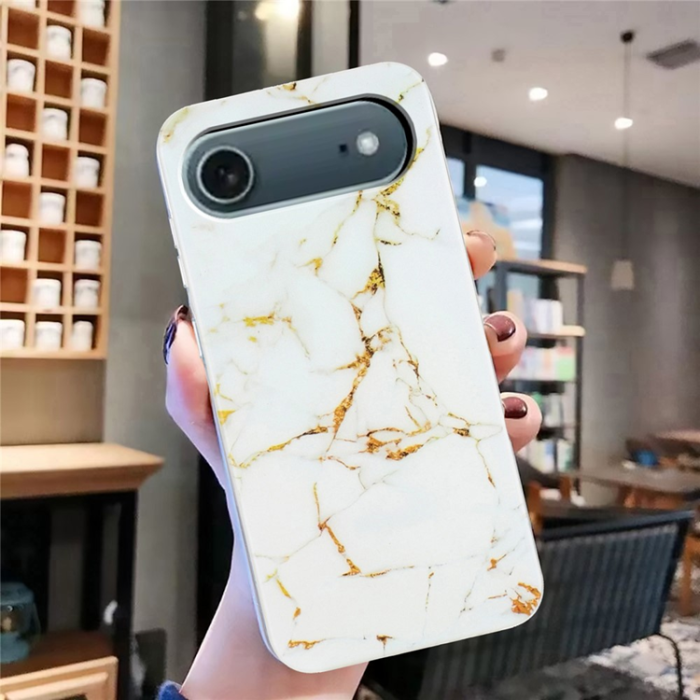 A-One Brand - iPhone Air Mobilskal Marble Pattern Painted TPU - Vit
