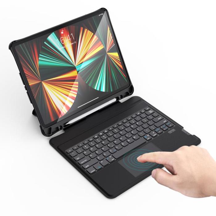 Choetech - Choetech iPad Pro 12.9' 2020/2021 Tangentbords Fodral Trådlöst Bluetooth - Svart