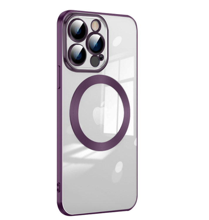 iPhone 14 Pro Skal Magsafe Electroplating Magnetic - Lila | 2353 | AlltMobil
