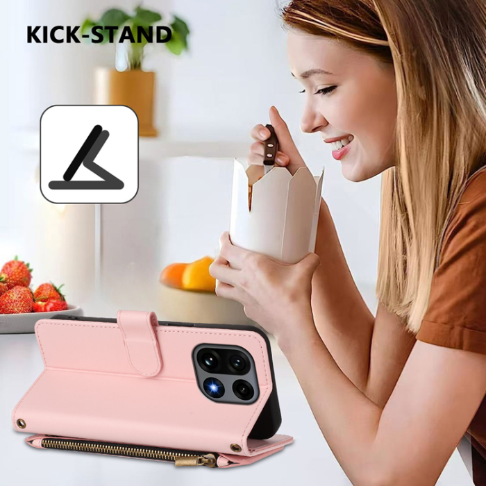 A-One Brand - OnePlus 15 Konstläder Plånboksfodral Butterfly Floral Imprint Zipper