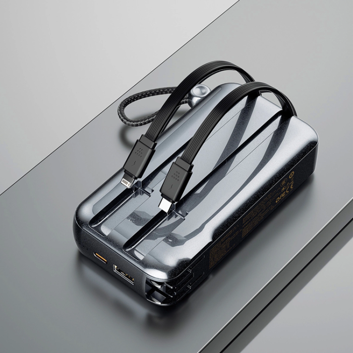 Dudao - Dudao 2in1 Powerbank 10000mAh Med 3-Plug Väggladdare - Svart