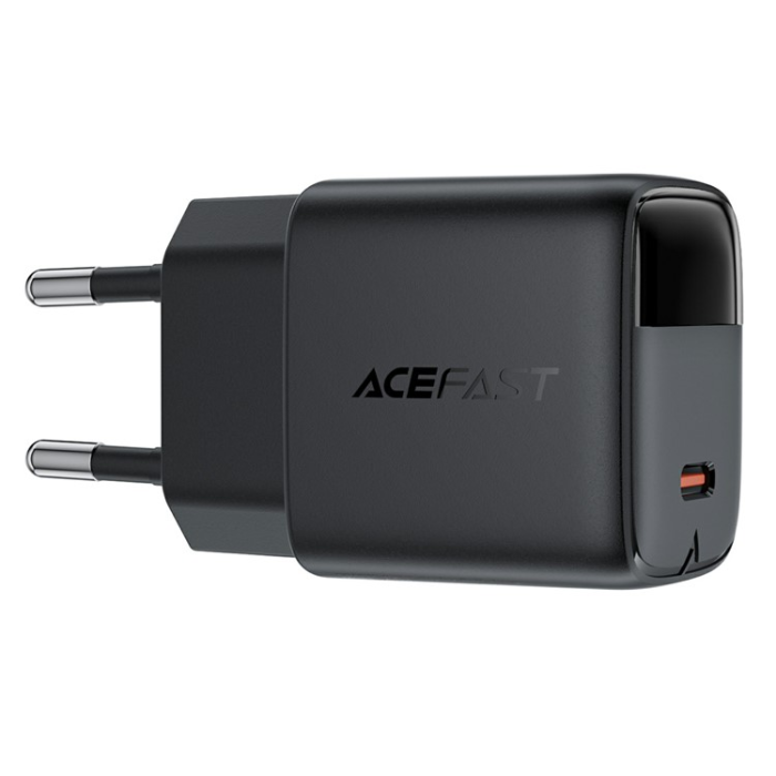 Acefast - ACEFAST GaN Snabbladdare 20W USB-C EU A113 LED - Svart