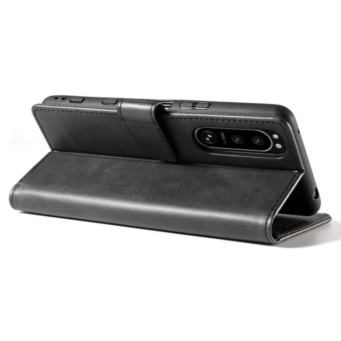 UTGATT1 - Magnet Elegant Kickstand Fodral Sony Xperia 10 III - Svart
