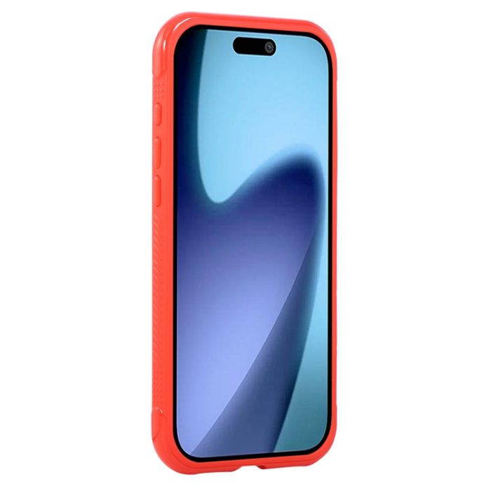 A-One Brand - iPhone 17 Pro Max Mobilskal MagSafe TPU+PC Transparent - Röd