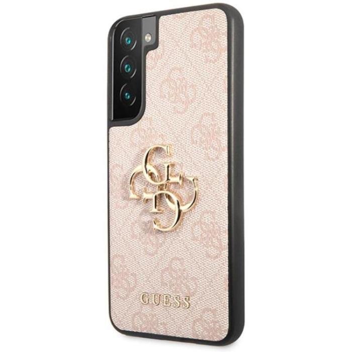 UTGATT5 - Guess Galaxy S23 Skal 4G Big Metal Logo - Rosa