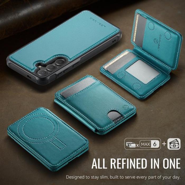 OEM - JEEHOOD Samsung Galaxy S24 Fodral KonstLäder - Blå