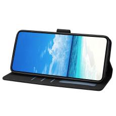 OEM - Samsung Galaxy A57 Pl&aring;nboksfodral Konstl&auml;der St&auml;ll Skydd - Svart