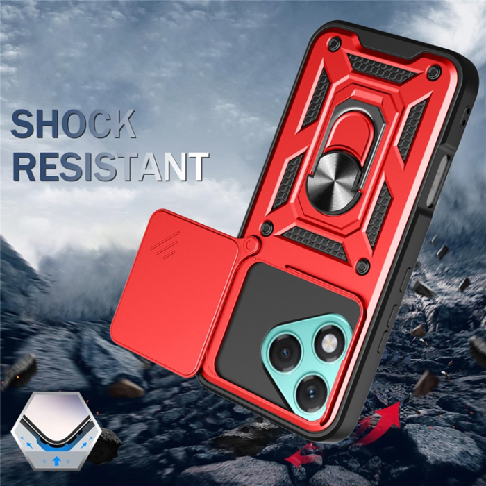 A-One Brand - Honor 400 Lite 5G Mobilskal Kickstand - Röd