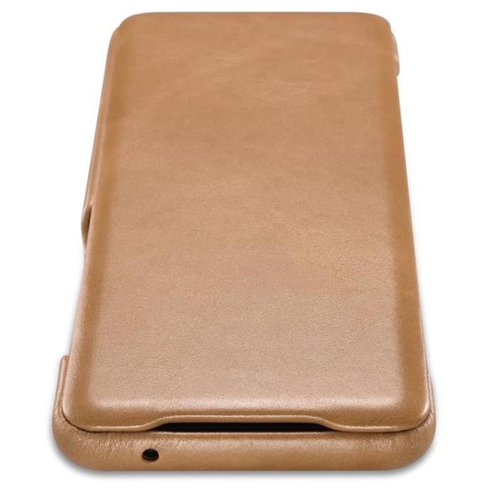 UTGATT1 - iCarer Galaxy S20 Ultra Fodral Curved Edge Äkta Läder - Guld