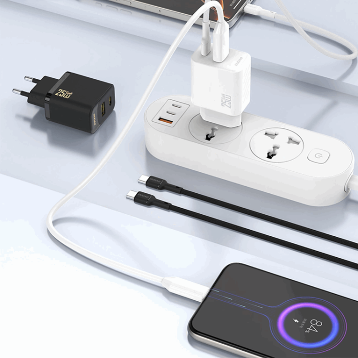 Dudao - Dudao Snabbladdare 25W A26T GaN USB-A, USB-C - Svart