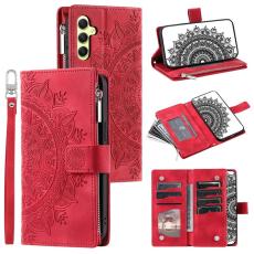 OEM - Samsung Galaxy S26 Pl&aring;nboksfodral Mandala Blomm&ouml;nster Konstl&auml;der - Rosa