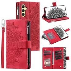 OEM - Samsung Galaxy S26 Pl&aring;nboksfodral Mandala Blomm&ouml;nster Konstl&auml;der - Rosa
