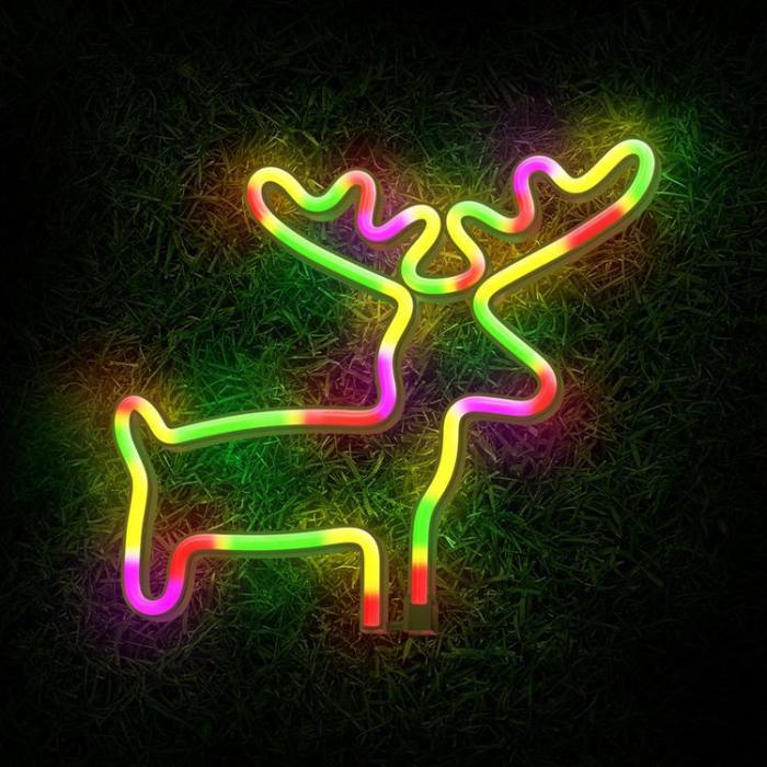 Forever Light - Forever Light LED Neon Light ELK Bat + USB FLNE12 - Flerfärgad