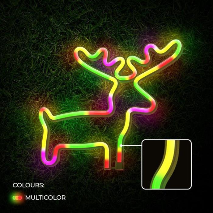 Forever Light - Forever Light LED Neon Light ELK Bat + USB FLNE12 - Flerfärgad