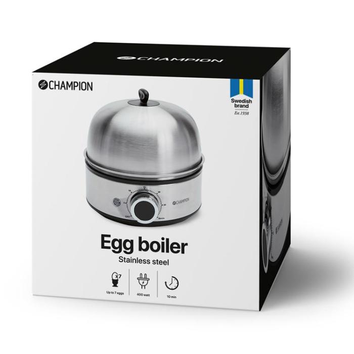 Champion - Champion Äggkokare Timer 7 Ägg EB600 Rostfri