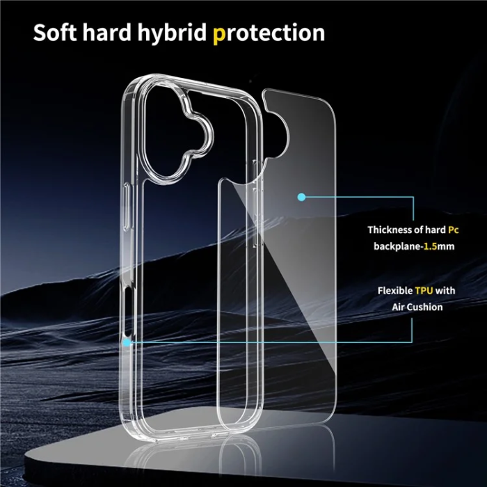 A-One Brand - iPhone 17 Mobilskal Acrylic Shockproof - Transparent