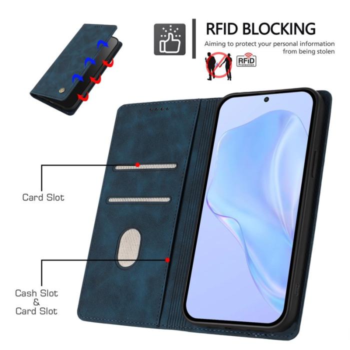OEM - Plånboksfodral för Samsung Galaxy S26 Konstläder RFID - Mörkblå