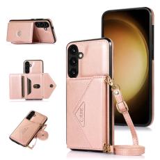 OEM - Mobilfodral f&ouml;r Samsung Galaxy S26 Konstl&auml;der + TPU - Ros&eacute;guld