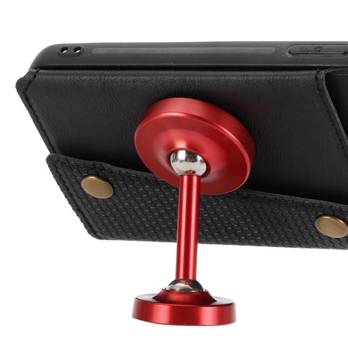 OEM - Mobilfodral för Samsung Galaxy S26 Konstläder + TPU med kortfack - Svart