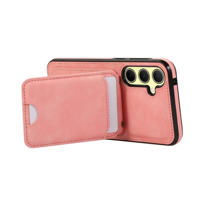 OEM - Mobilfodral för Samsung Galaxy S26 Konstläder + TPU - Rosa