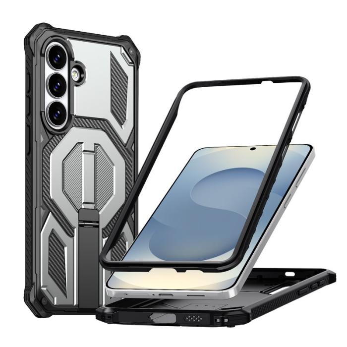 OEM - Mobilskal för Samsung Galaxy S26 Plus Magnetiskt TPU + PC Kickstand - Grå