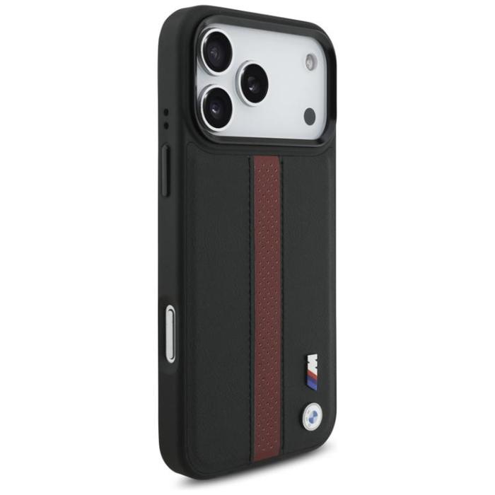 BMW - BMW iPhone 17 Pro Max Mobilskal MagSafe M Perforated Stripe Logo - Röd