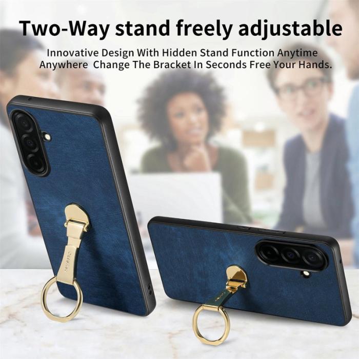 CASENEO - CASENEO Mobilskal för Samsung Galaxy S26 Fällbar Kickstand Konstläder - Blå