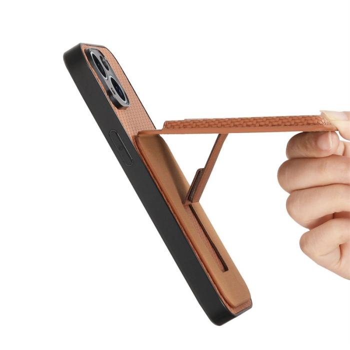 CASENEO - CASENEO Mobilskal för Samsung Galaxy S26 Fällbar kickstand Konstläder - Brun